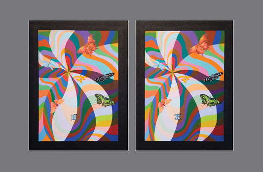 Butterfly Ballet: Whirling Blades of Color - Stereo Art Prints