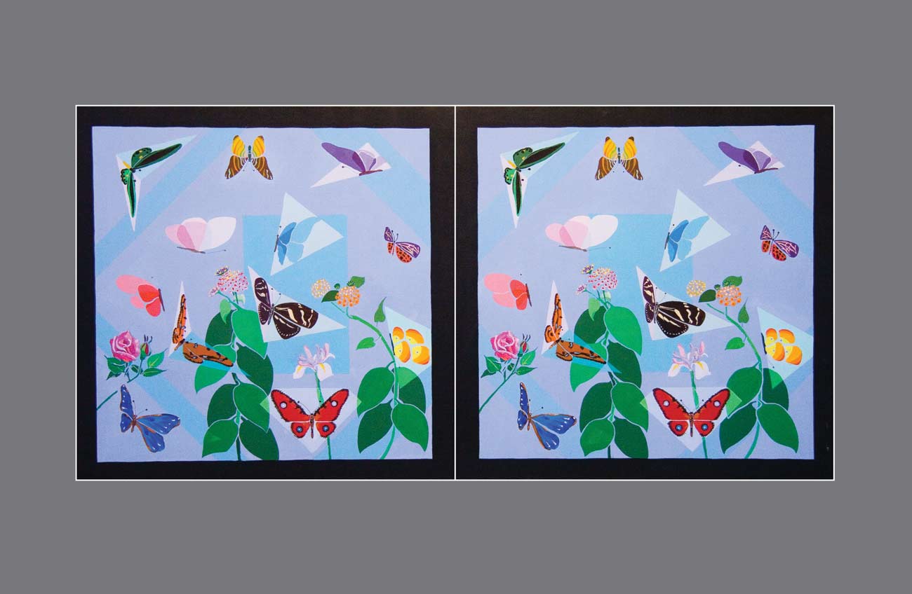 Flights of Fancy: Butterflies' Ballet Amidst Masterful Roses - Stereo Art Prints