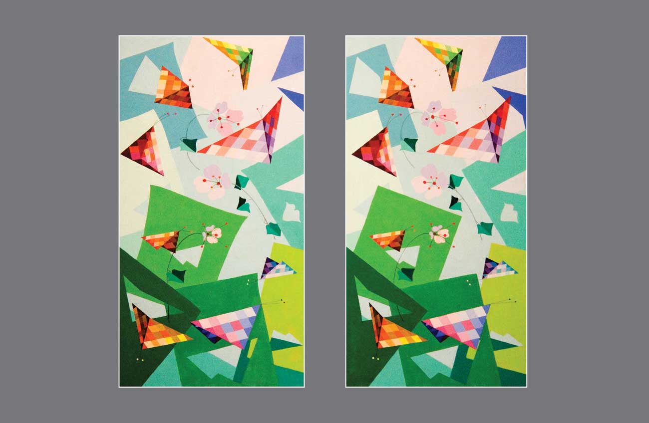Geomagic Flight: Triangle Butterflies Soaring on Multidimensional Canvases - Stereo Art Prints
