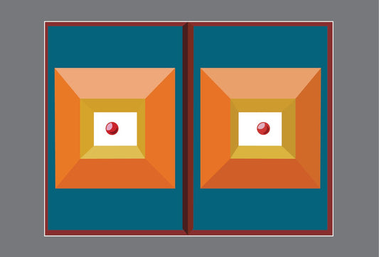 Golden Enigma: A Whimsical 3D Illusion - Stereo Art Prints